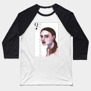 Queen of Clubs Baseball T-Shirt